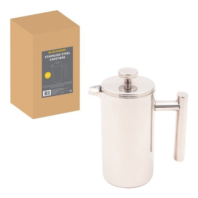 Blackmoor 800ml Satin Stainless Steel Cafetiere - TEA/COFFEE MAKER/BODUM/MILLS - Beattys of Loughrea