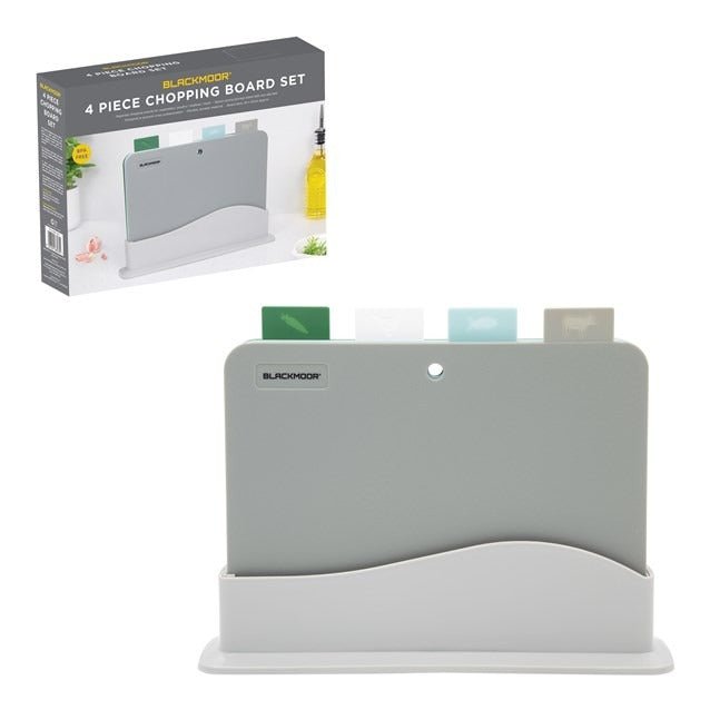 Blackmoor Index Chopping Board Set – 4 Piece with Stand - PLASTICS - STORAGE LUNCH BOX BEAKER - Beattys of Loughrea
