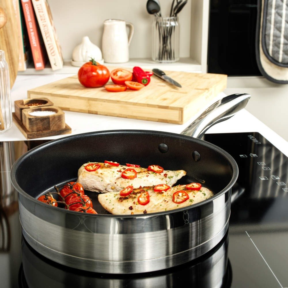 Salter Timeless Collection Stainless Steel 5 Piece Pan Set - COOKWARE - S/STEEL - Beattys of Loughrea