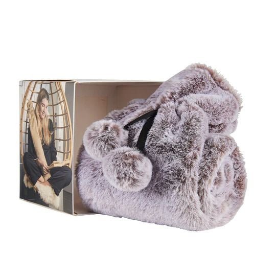 Warmies® Rolled Long Hot Water Bottle – Marshmallow Grey Fur - H/H - HOT WATER BOTTLE - Beattys of Loughrea