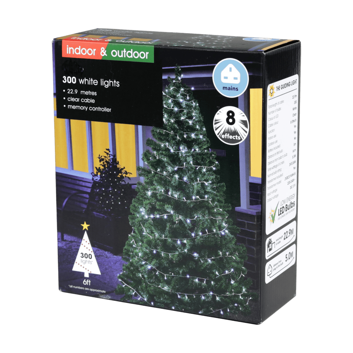 Indoor & Outdoor 300 White LED Christmas Lights - XMAS LIGHTS LED - Beattys of Loughrea