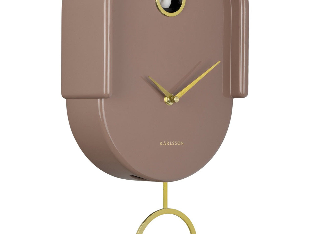 Karlsson Wall Clock Tweet Mocha Brown - CLOCKS - Beattys of Loughrea