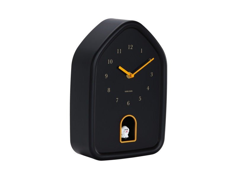 Karlsson Wall Clock Modern Doggy Black - CLOCKS - Beattys of Loughrea