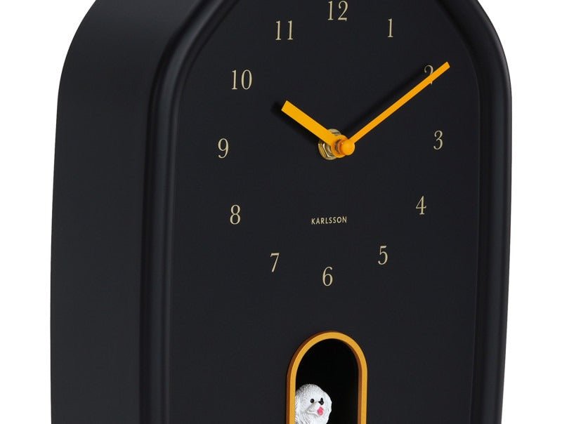 Karlsson Wall Clock Modern Doggy Black - CLOCKS - Beattys of Loughrea