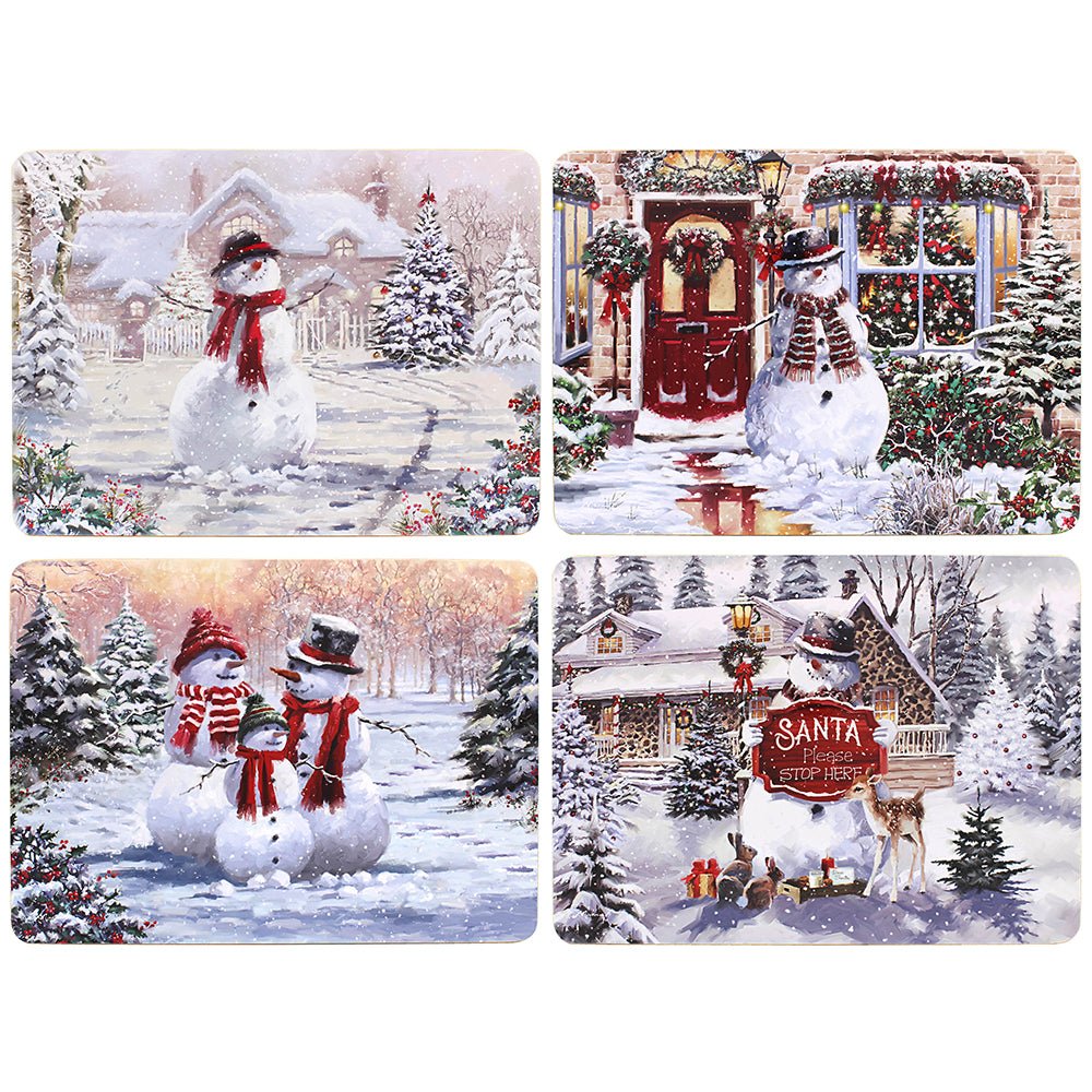 Snowman Placemats – Set of 4 (Assorted Designs) - TABLEMATS/COASTERS - Beattys of Loughrea