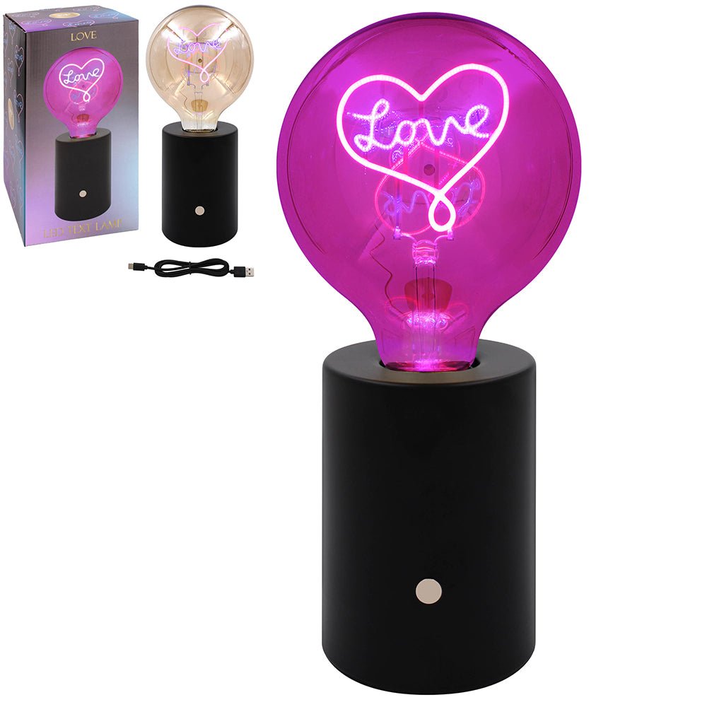 LED Text Lamp – Love - TABLE/BEDSIDE LAMPS - Beattys of Loughrea