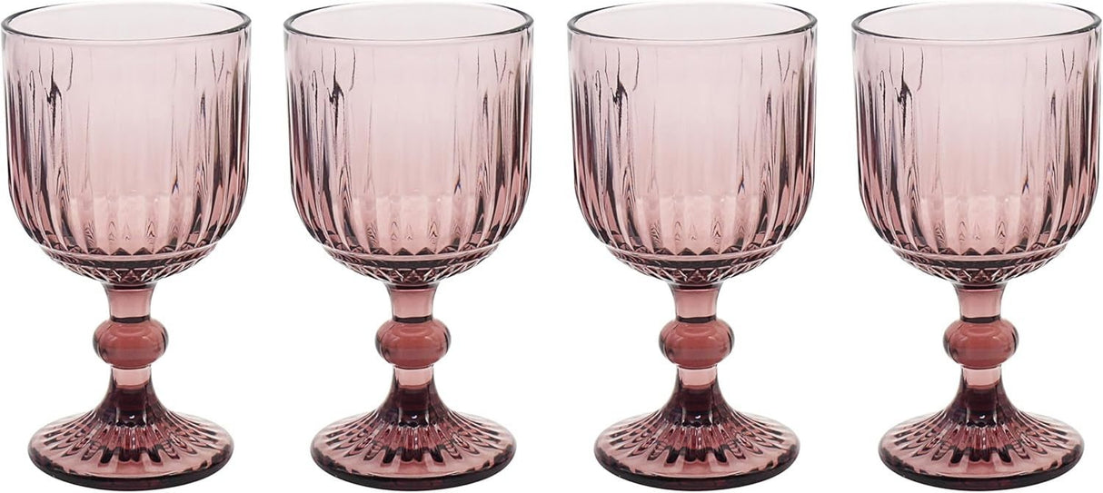 Elements Pink Wine Glasses Set of 4 - DRINKING GLASSES - Beattys of Loughrea