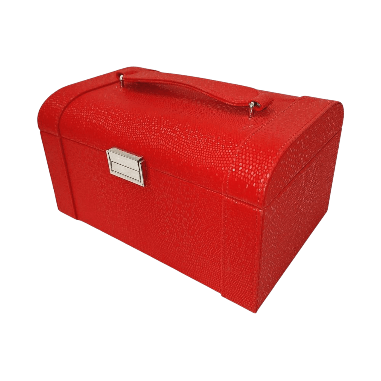 Large Mottled Red Jewellery Box – Faux Leather - JEWELLERY HOLDER - Beattys of Loughrea