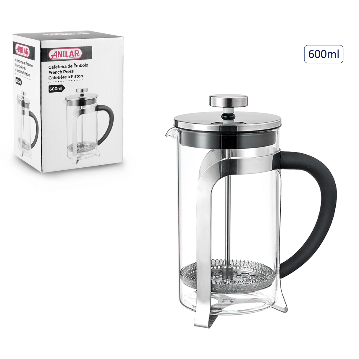 Anilar French Coffee Press – 600ml - TEA/COFFEE MAKER/BODUM/MILLS - Beattys of Loughrea