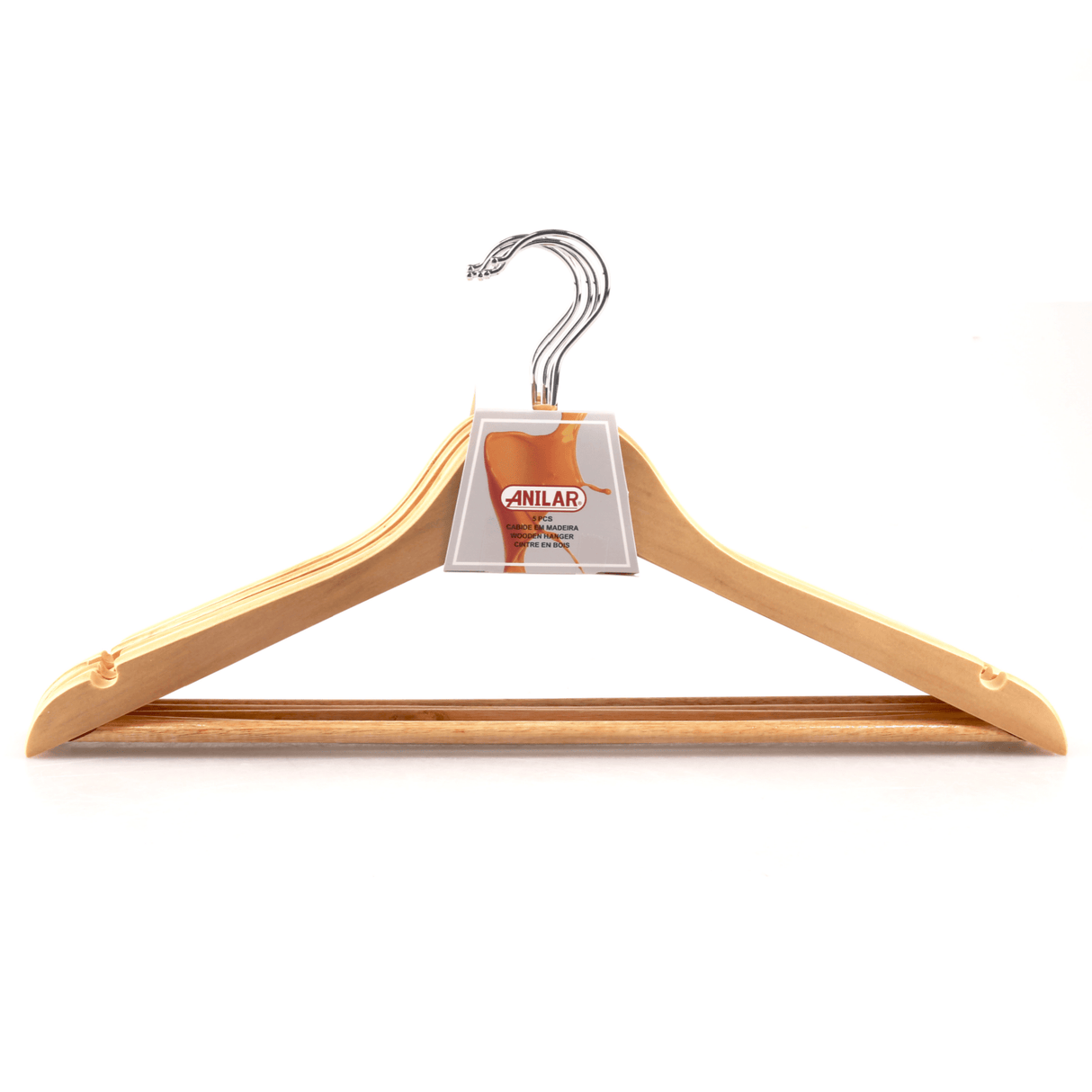 Anilar Set of 5 Wooden Clothes Hangers - H/H - HOT WATER BOTTLE - Beattys of Loughrea