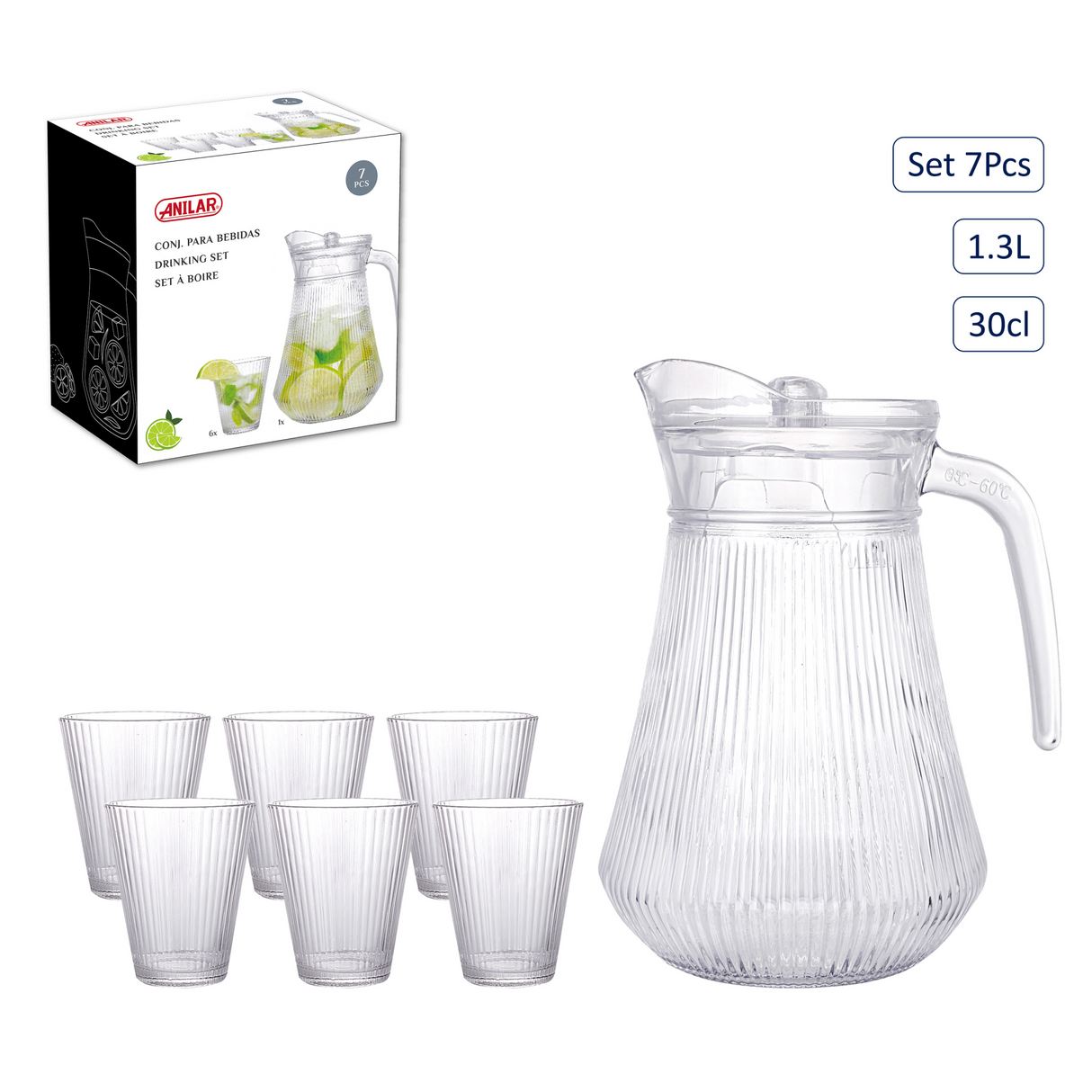 Anilar 7pc Jug & Tumbler Set