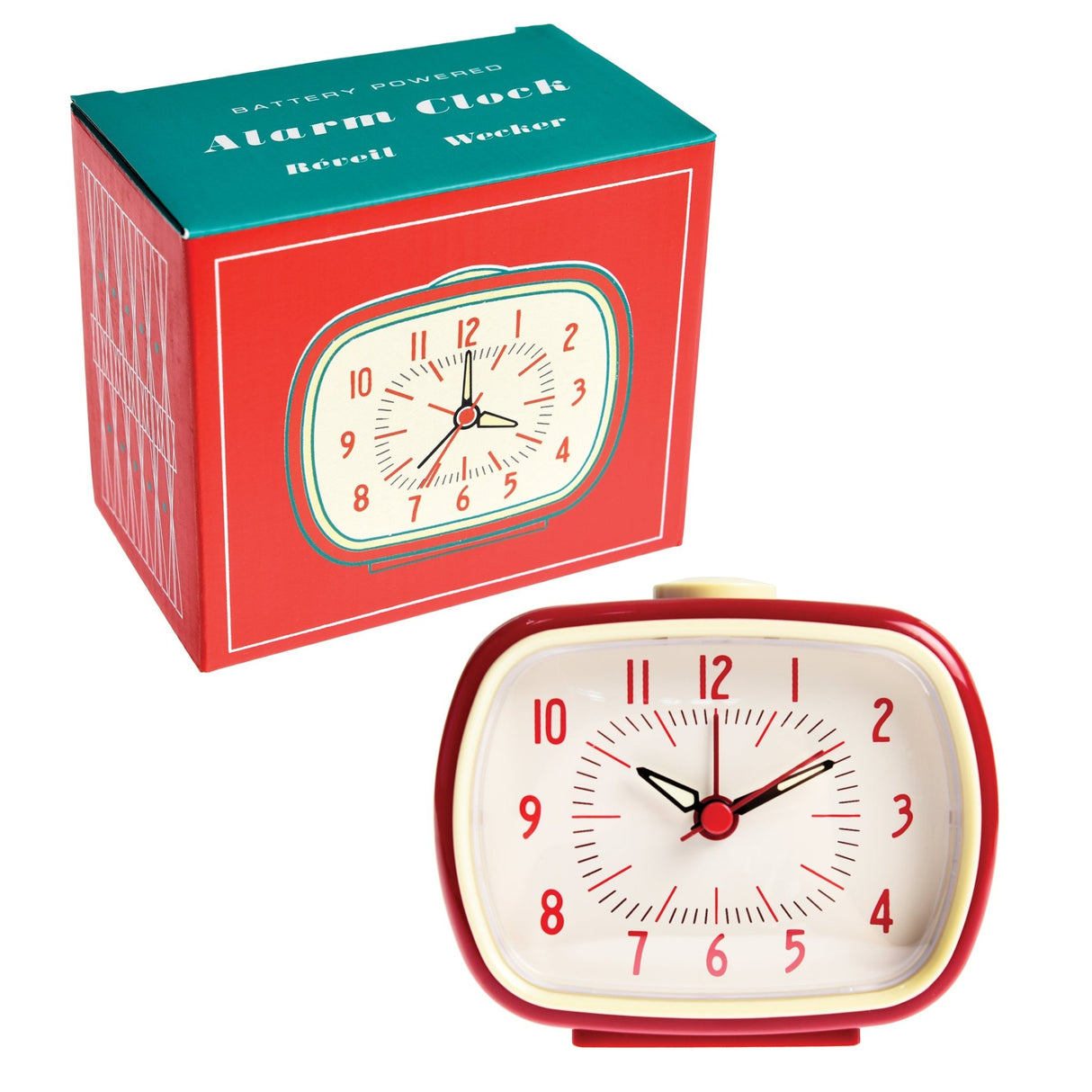Retro alarm clock - Red - CLOCKS - Beattys of Loughrea