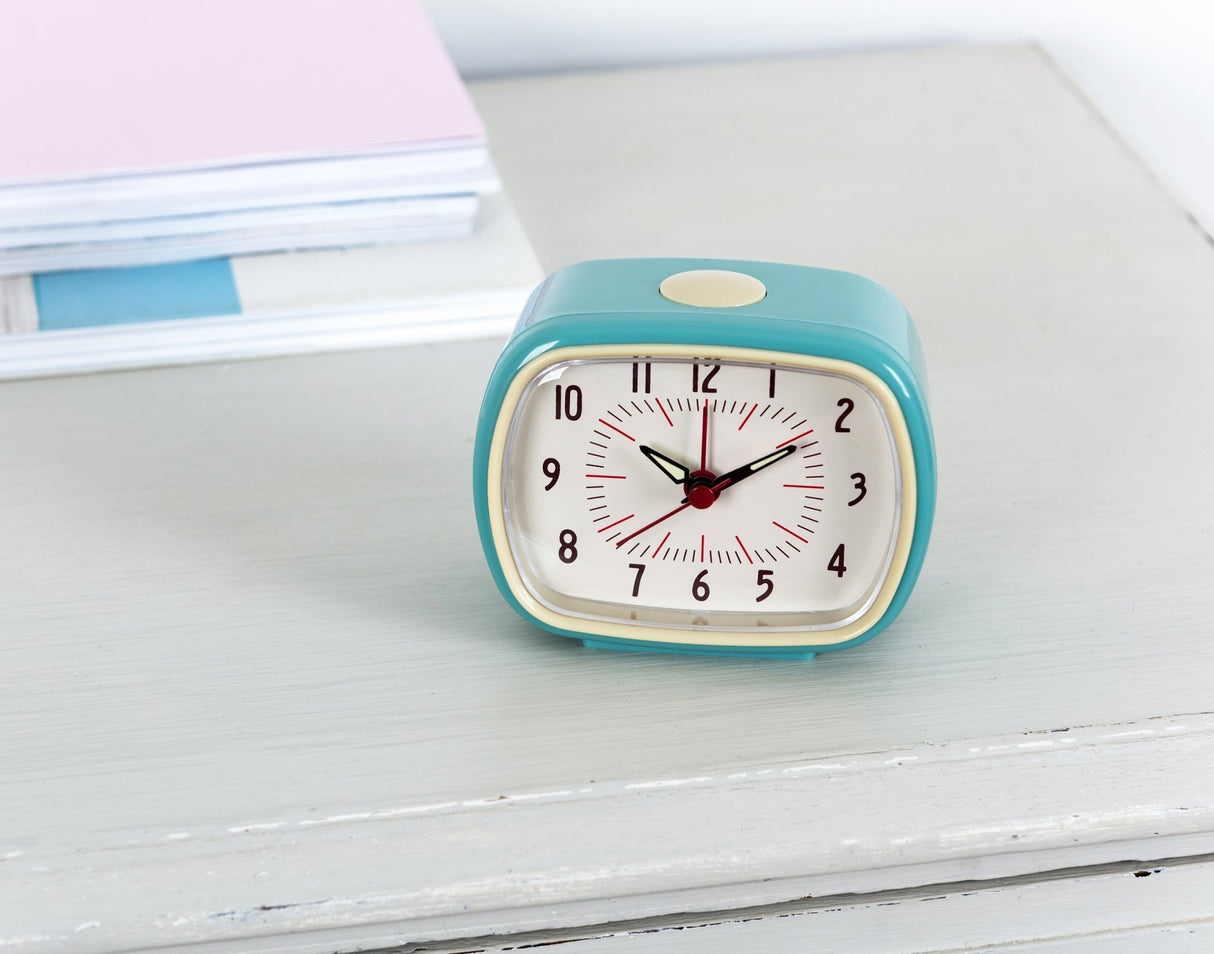 Retro alarm clock - Light Blue - CLOCKS - Beattys of Loughrea