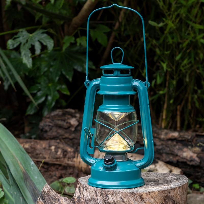 LED Hurricane Lantern – Spirit of Adventure Blue (24cm) - CANDLE HOLDERS / Lanterns - Beattys of Loughrea