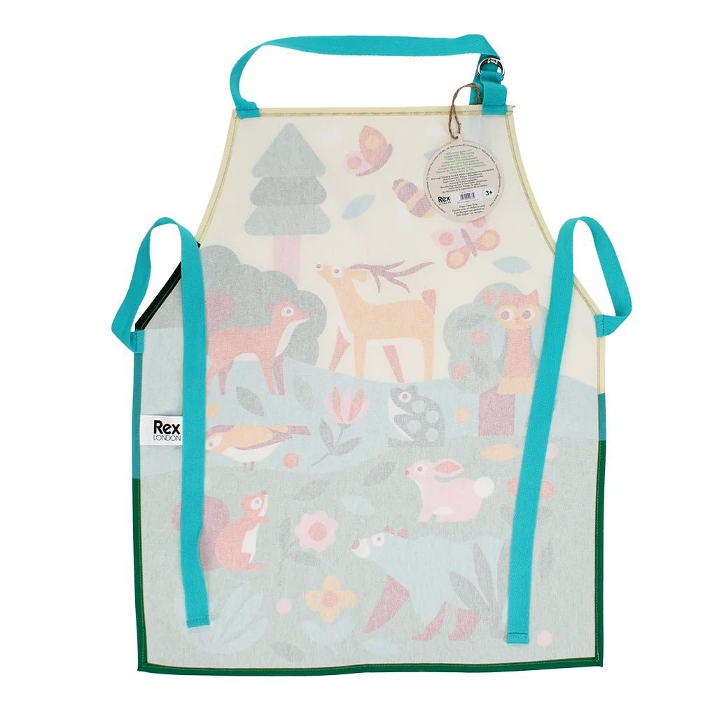 Wipeable Cotton Children's Apron – Woodland Print - APRON/GLOVE/TEXTILE - Beattys of Loughrea