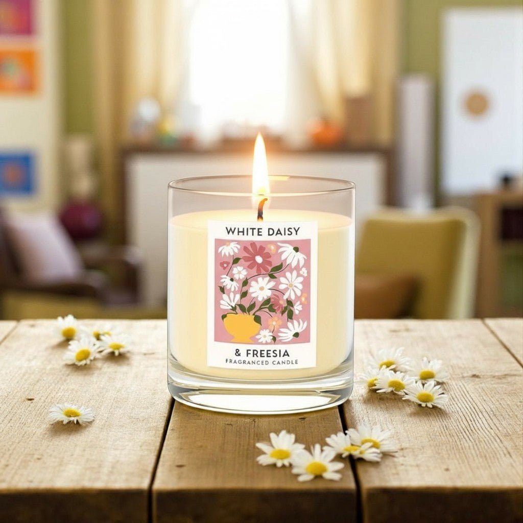 Wax Lyrical White Daisy & Freesia Candle – 190g - CANDLES - Beattys of Loughrea