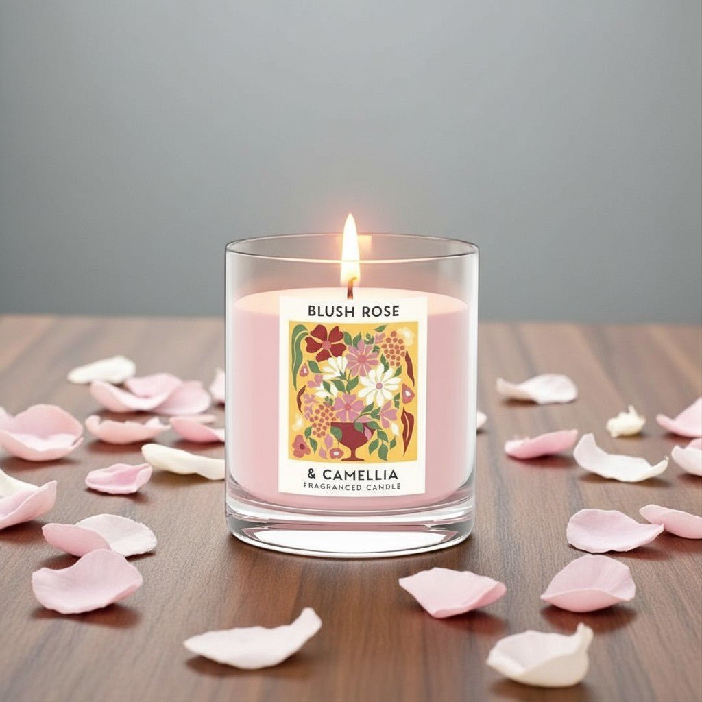 Wax Lyrical Blush Rose & Camellia Candle – 190g - CANDLES - Beattys of Loughrea