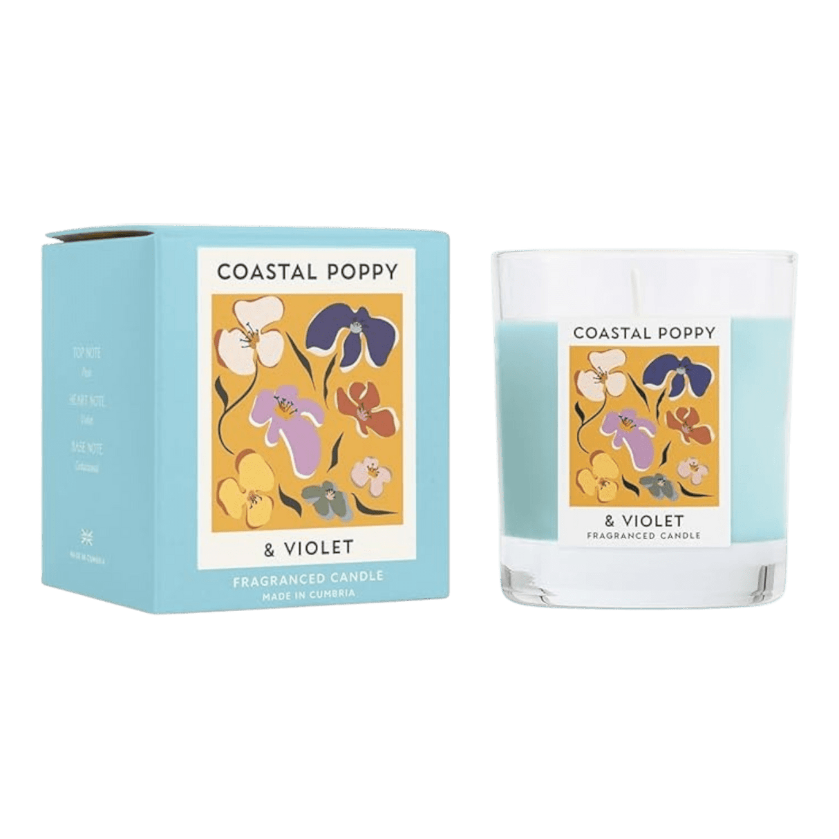 Wax Lyrical Coastal Poppy & Violet Candle – 190g - CANDLES - Beattys of Loughrea