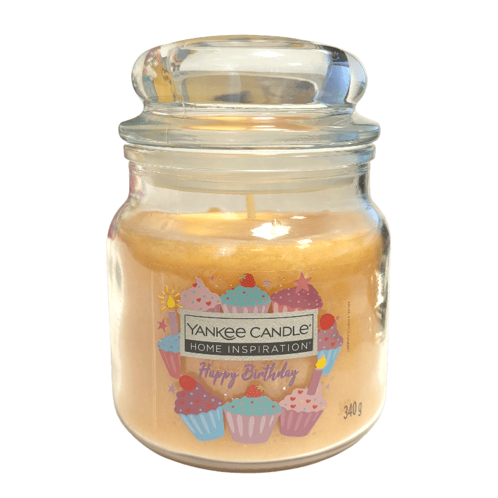 Happy Birthday Home Inspiration Medium Yankee Candle 340g - CANDLES - Beattys of Loughrea