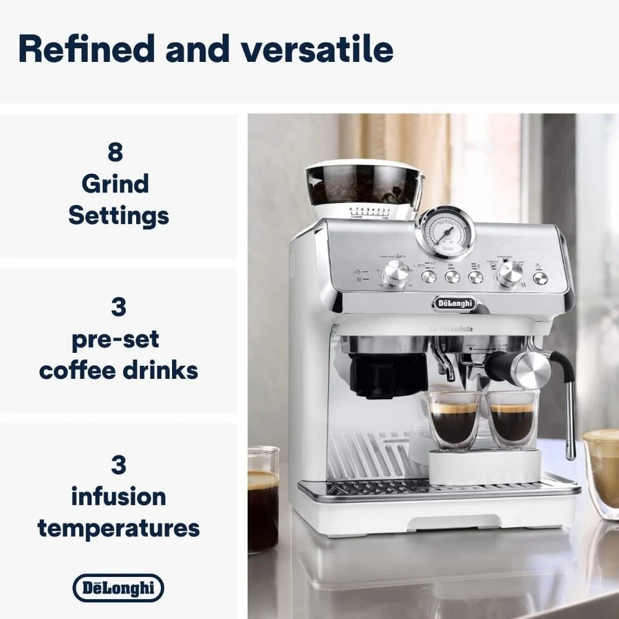 Delonghi La Specialista Arte Manual Bean to Cup Coffee Machine - White | EC9155.W - COFFEE MAKERS / ACCESSORIES - Beattys of Loughrea