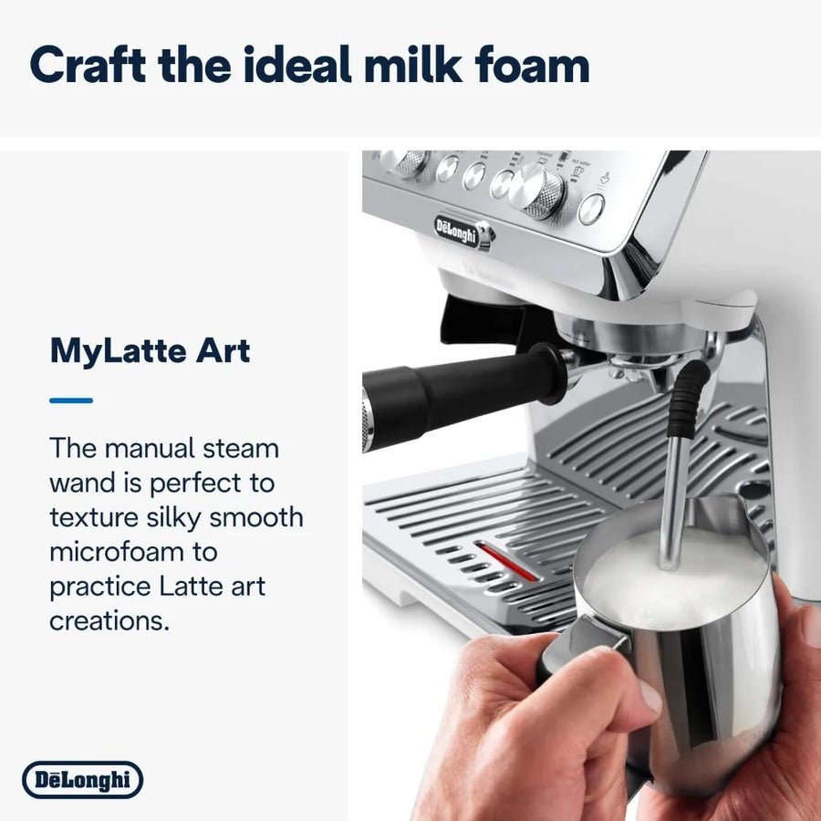 Delonghi La Specialista Arte Manual Bean to Cup Coffee Machine - White | EC9155.W - COFFEE MAKERS / ACCESSORIES - Beattys of Loughrea