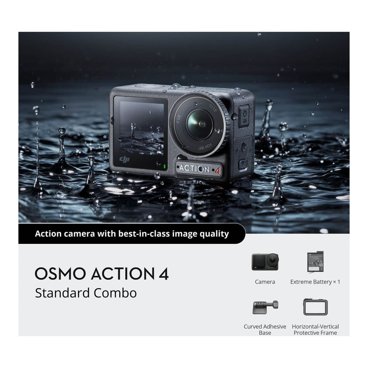 DJI Osmo Action 4 Action Camera, Standard Combo