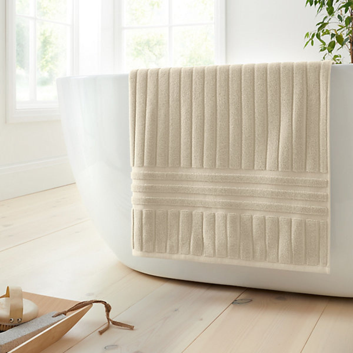 Bianca Hotel Cotton 50 x 90cm Hand Towel Natural