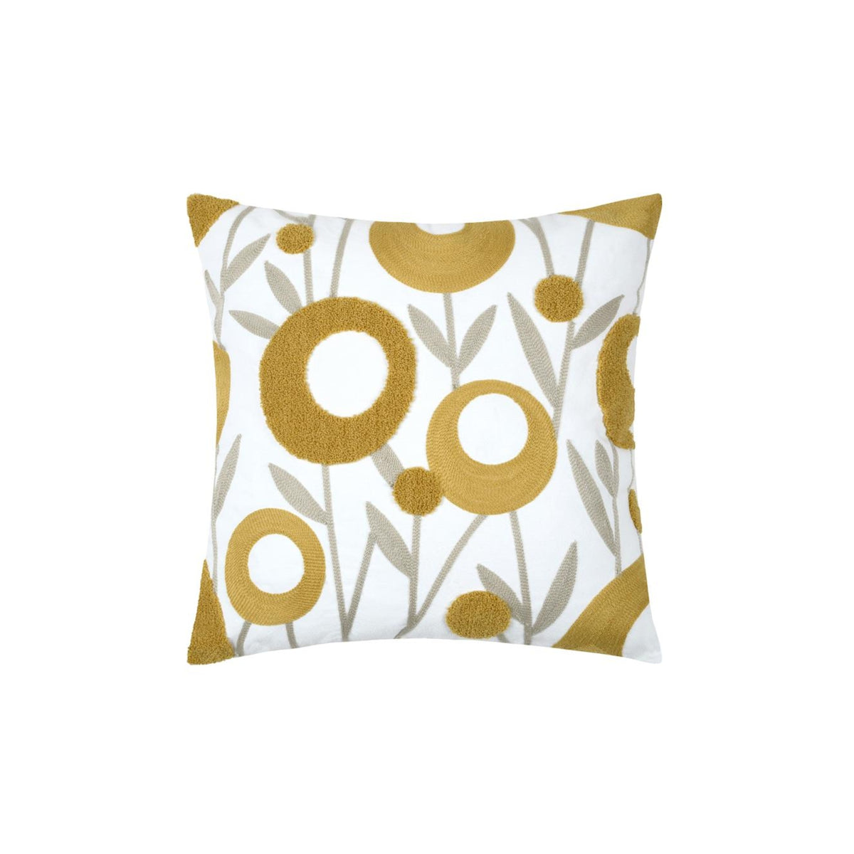 STOF Camille Cushion, Mustard, 45x45cm - CUSHIONS/COVERS - Beattys of Loughrea