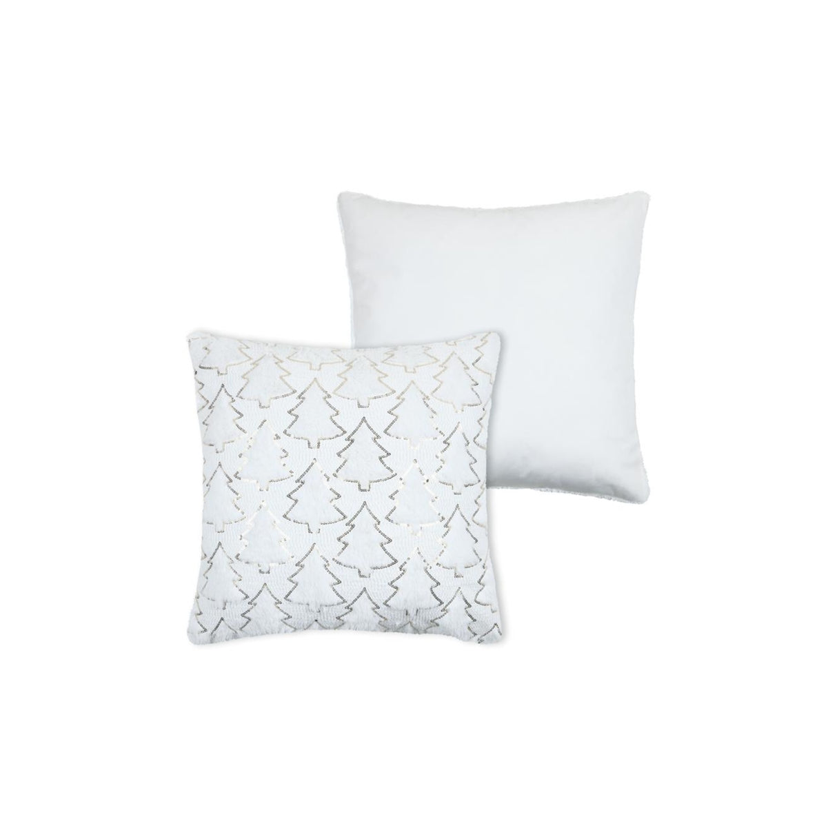 Ginger Fir Tree Cushion, White, 45x45cm - CUSHIONS/COVERS - Beattys of Loughrea