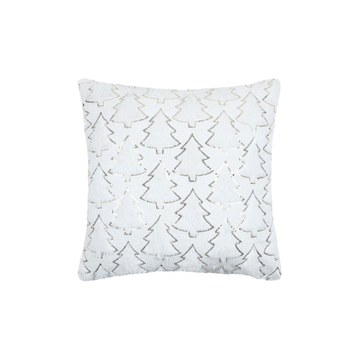 Ginger Fir Tree Cushion, White, 45x45cm - CUSHIONS/COVERS - Beattys of Loughrea