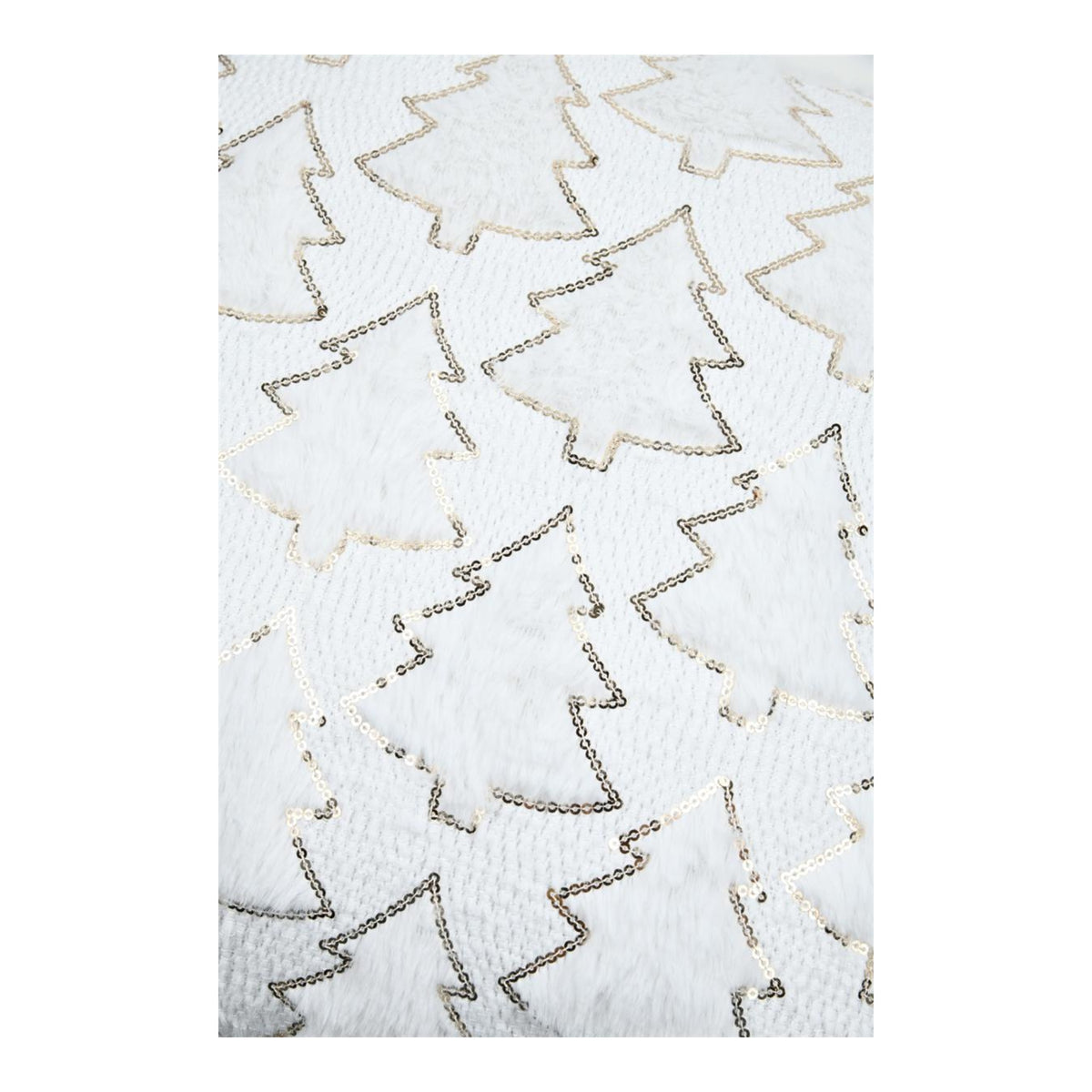 Ginger Fir Tree Cushion, White, 45x45cm - CUSHIONS/COVERS - Beattys of Loughrea