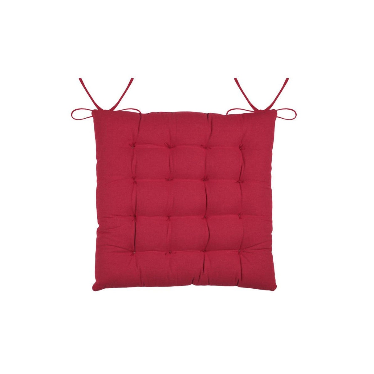 Clark Gold Snowflake Christmas Chair Pad, Red, 38x38cm - TABLECLOTHS/RUNNERS - Beattys of Loughrea