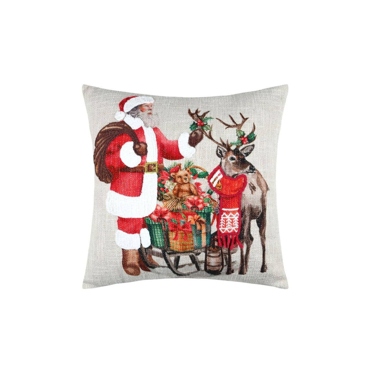 Santa Christmas Cushion, 45x45cm - CUSHIONS/COVERS - Beattys of Loughrea