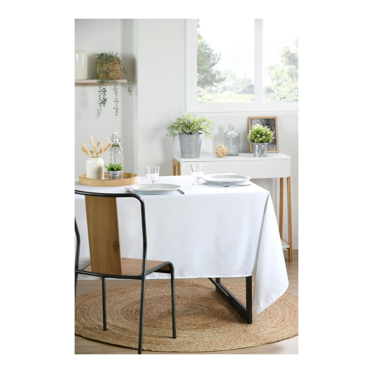 STOF Nelson Tablecloth, White, 145x240cm - TABLECLOTHS/RUNNERS - Beattys of Loughrea