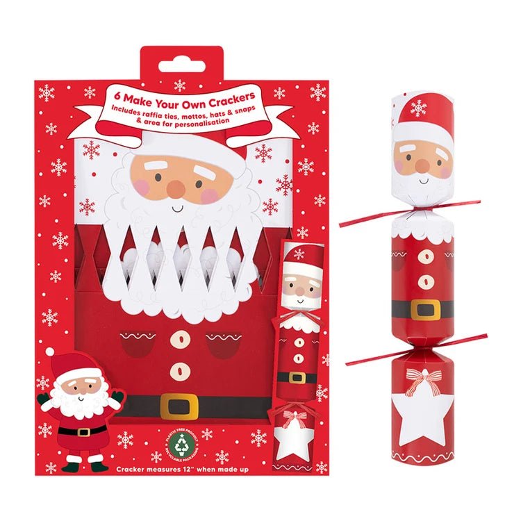 Make Your Own Santa Christmas Crackers 12 inch, Box of 6 - XMAS ACCESSORIES - Beattys of Loughrea