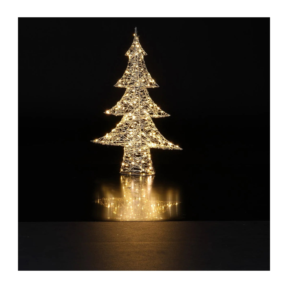 Noma 60cm Twisted Silver Wire Tree - XMAS LIGHTED OUTDOOR DECOS - Beattys of Loughrea