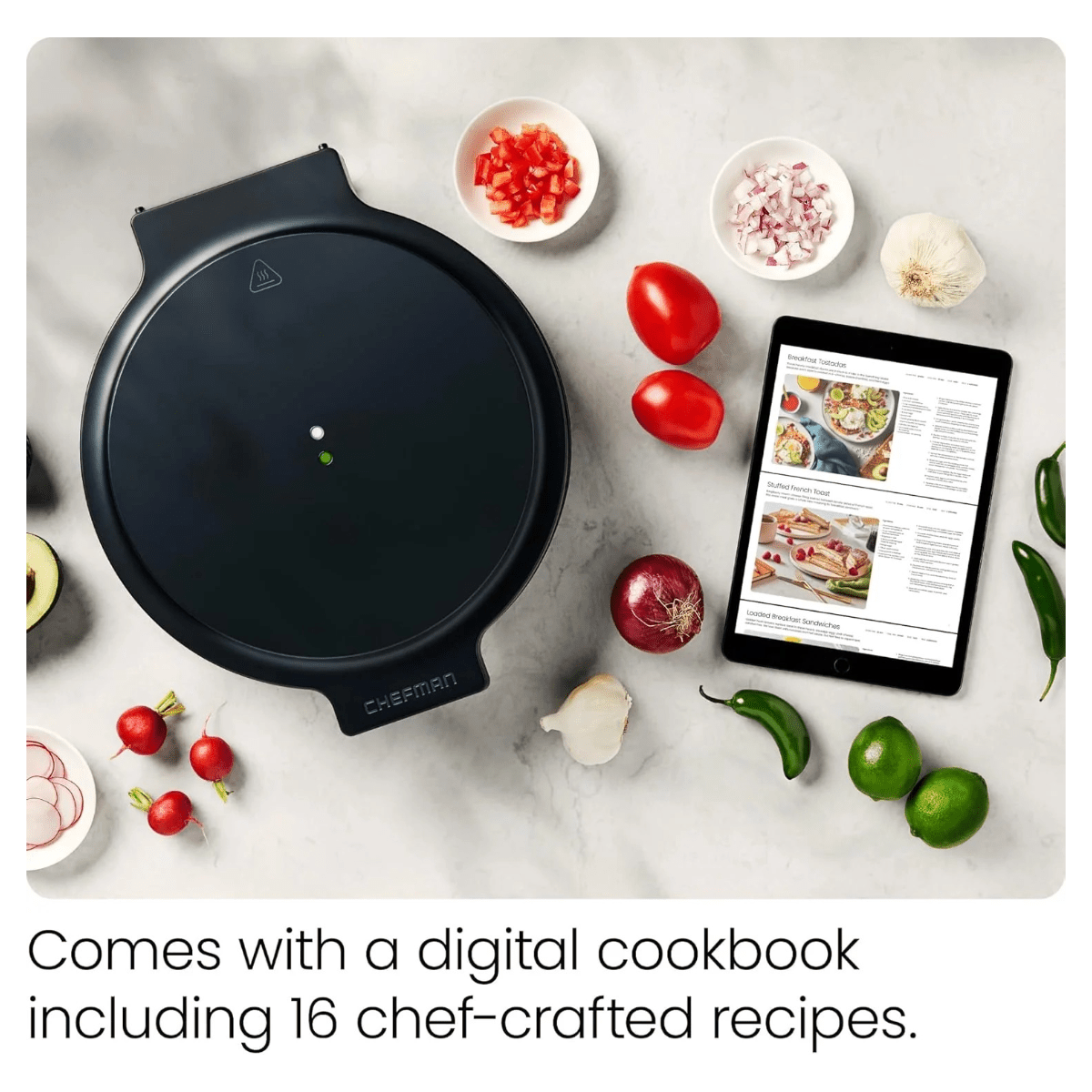 Chefman Everything Maker 30cm Electric Multi - Cooker | RJ58 - EM - MIDNIGHT - UK - SANDWICH MAKER - Beattys of Loughrea