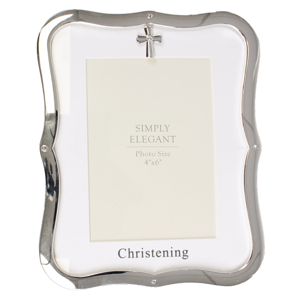 Christening Photo Frame Silver Finish 4x6