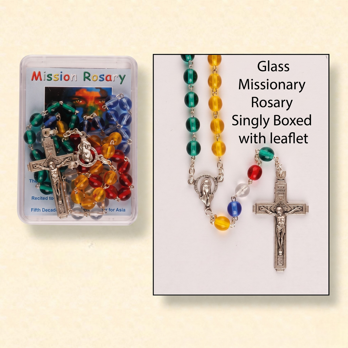Glass Missionary Rosary 6mm Beads