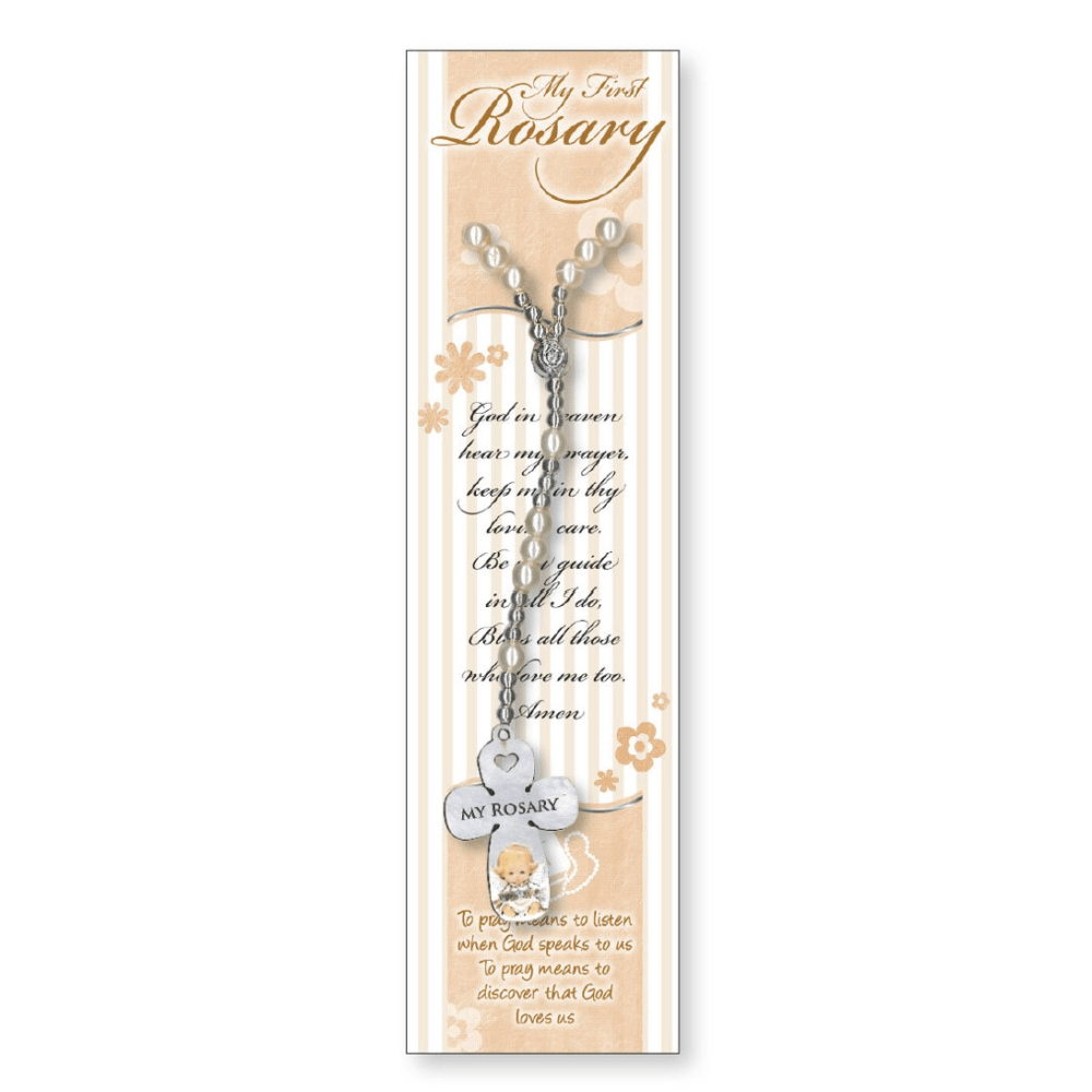 My First Rosary Pearl Bead White - JEWELLERY / HAIR ACCS - Beattys of Loughrea