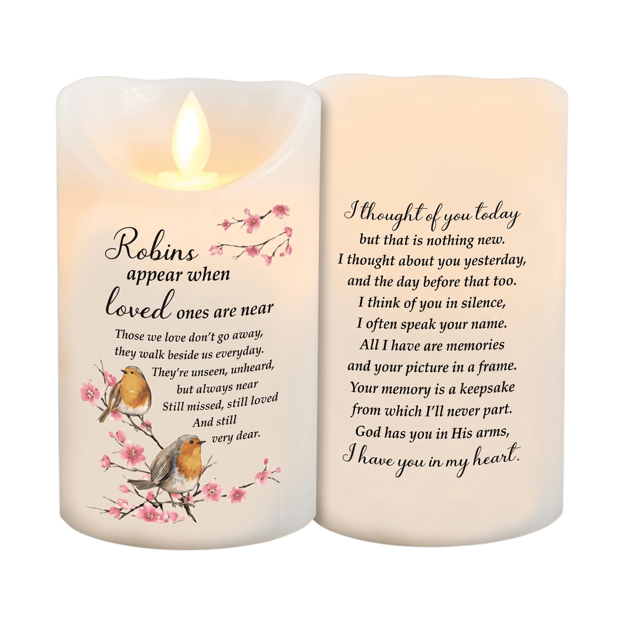 LED Candle Robins Appear Scented Wax With Timer - CANDLES - Beattys of Loughrea