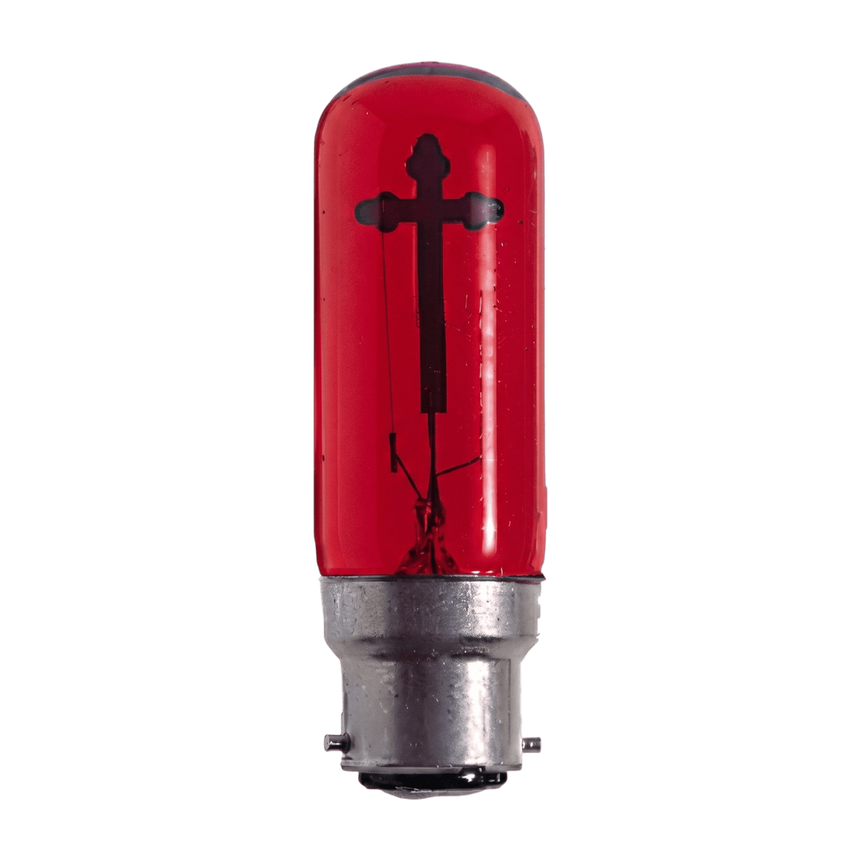 Cruciform Sacred Heart Bulb Red B22 - LIGHT BULBS - Beattys of Loughrea