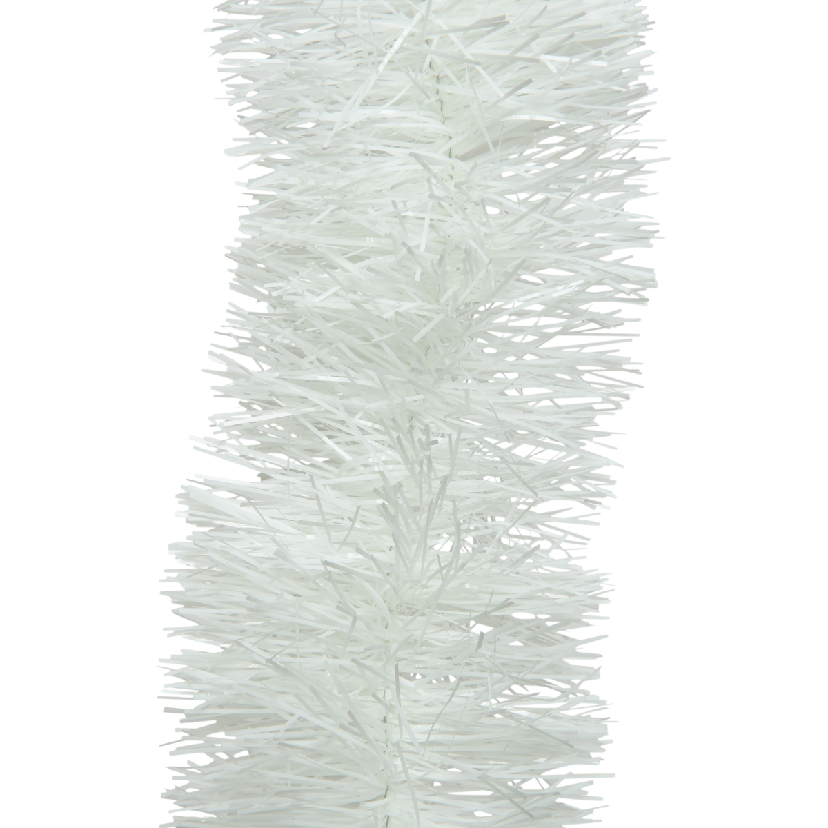 Winterweiße glänzende Lametta-Girlande