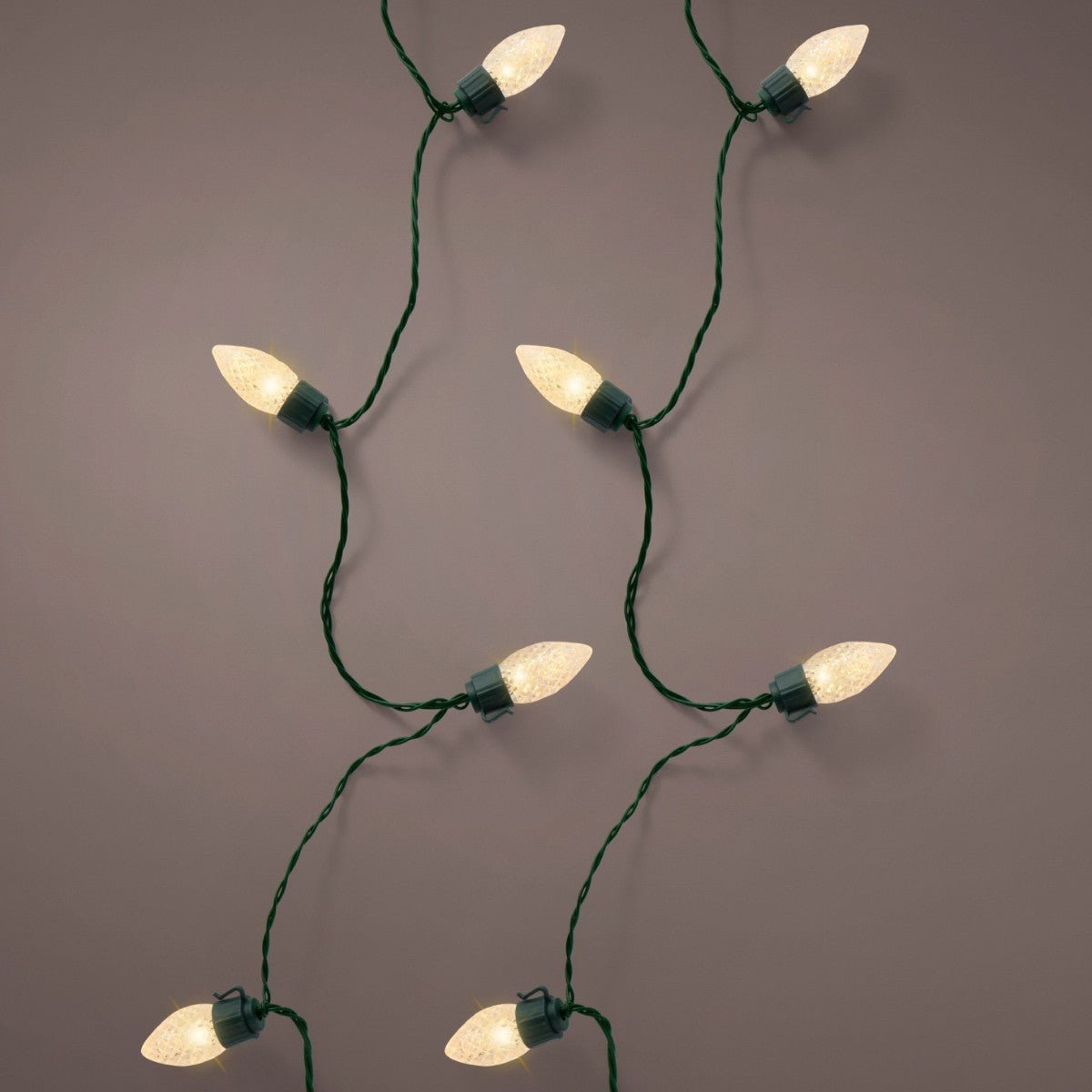 100 LED XL Faceted Vintage Twinkle Lights Soft Gold 19.8m - XMAS LIGHTS LED - Beattys of Loughrea