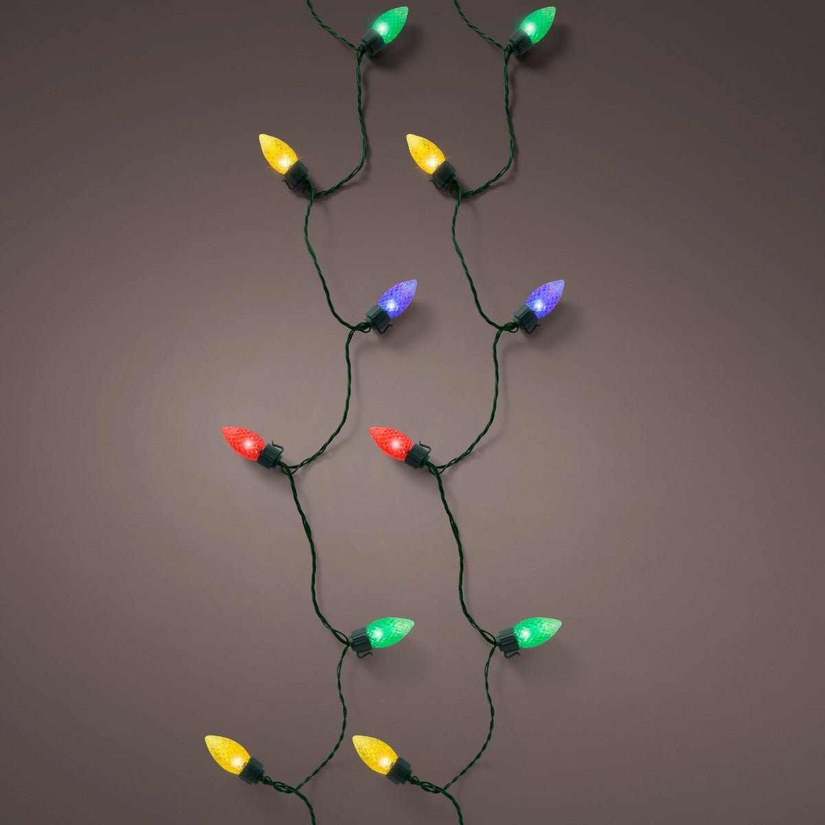 100 LED XL Faceted Vintage Twinkle Lights Multi Colour 19.8m - XMAS LIGHTS LED - Beattys of Loughrea