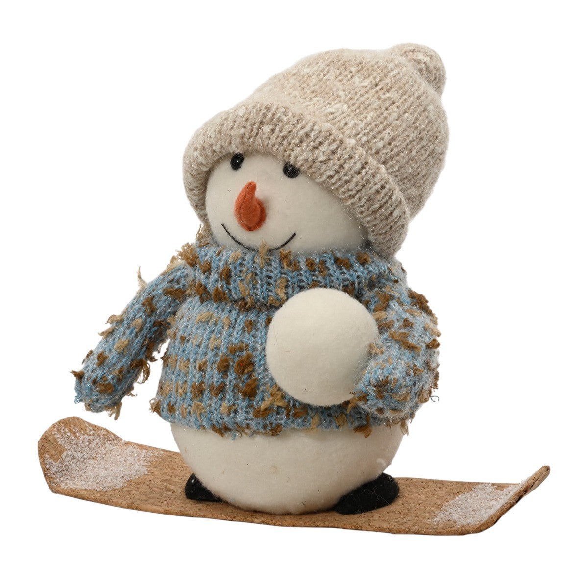 Snowman On Snowboard Christmas Decoration - XMAS ROOM DECORATION - LIGHT UP - Beattys of Loughrea
