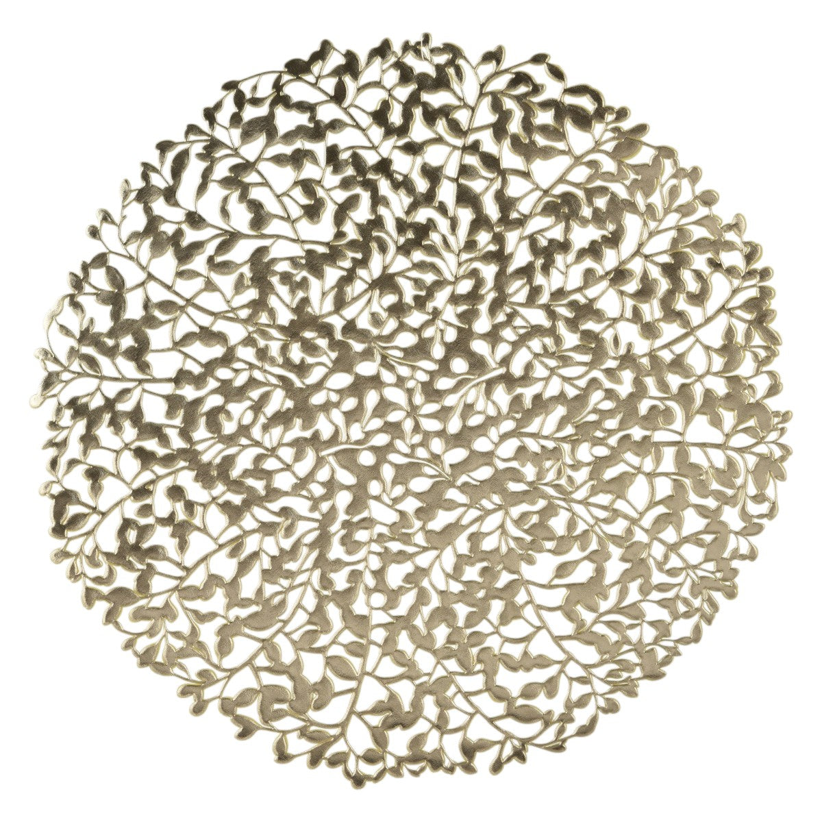 Goldfarbenes Blumen-PVC-Tischset 38cm