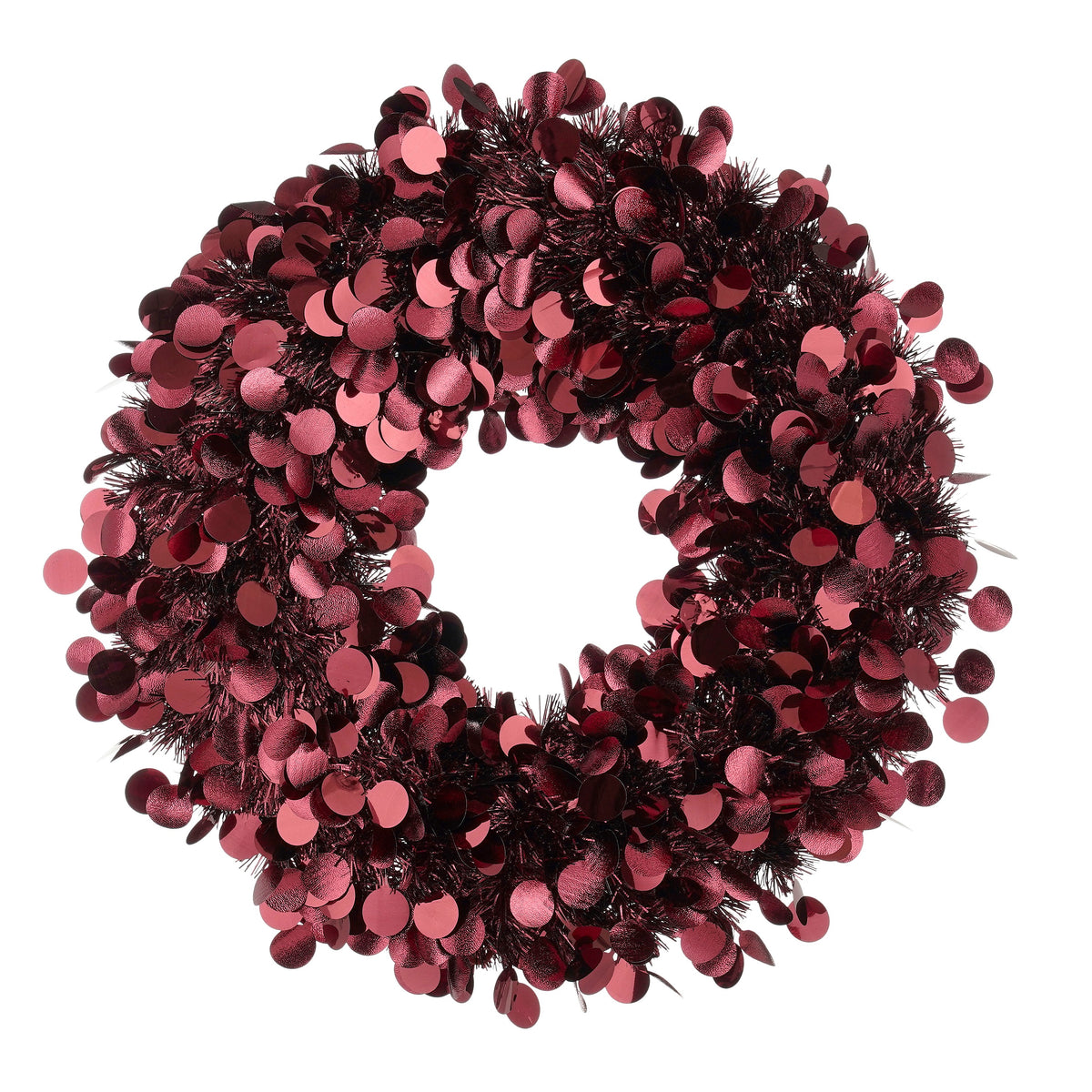 Confetti Tinsel Wreath Bordeaux 46cm