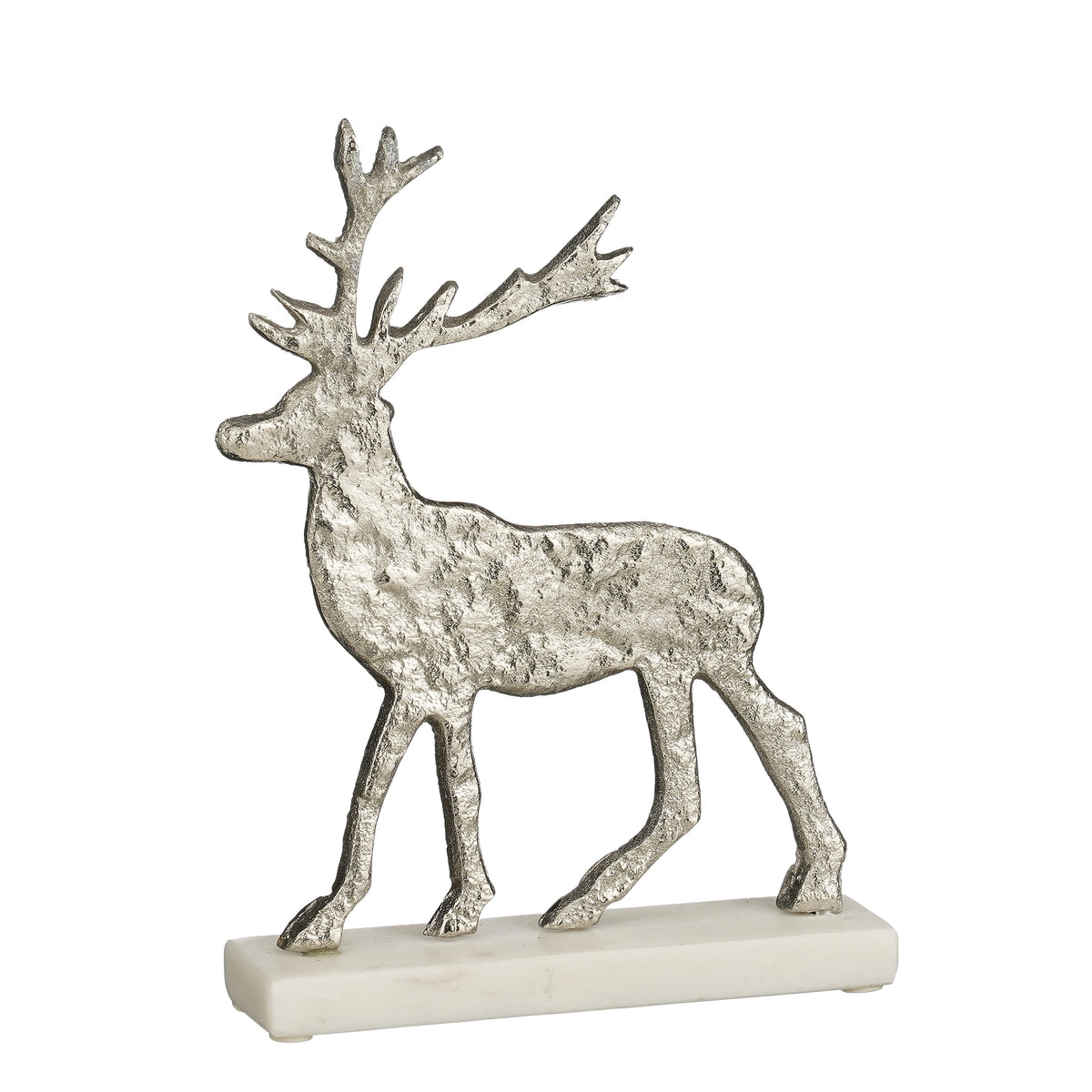 Standing Silver Reindeer Ornament 23cm