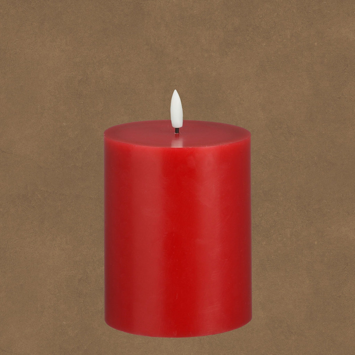 LED Candle Battery Operated with Timer Red 12.5cm - BATTERY LED CANDLES - Beattys of Loughrea